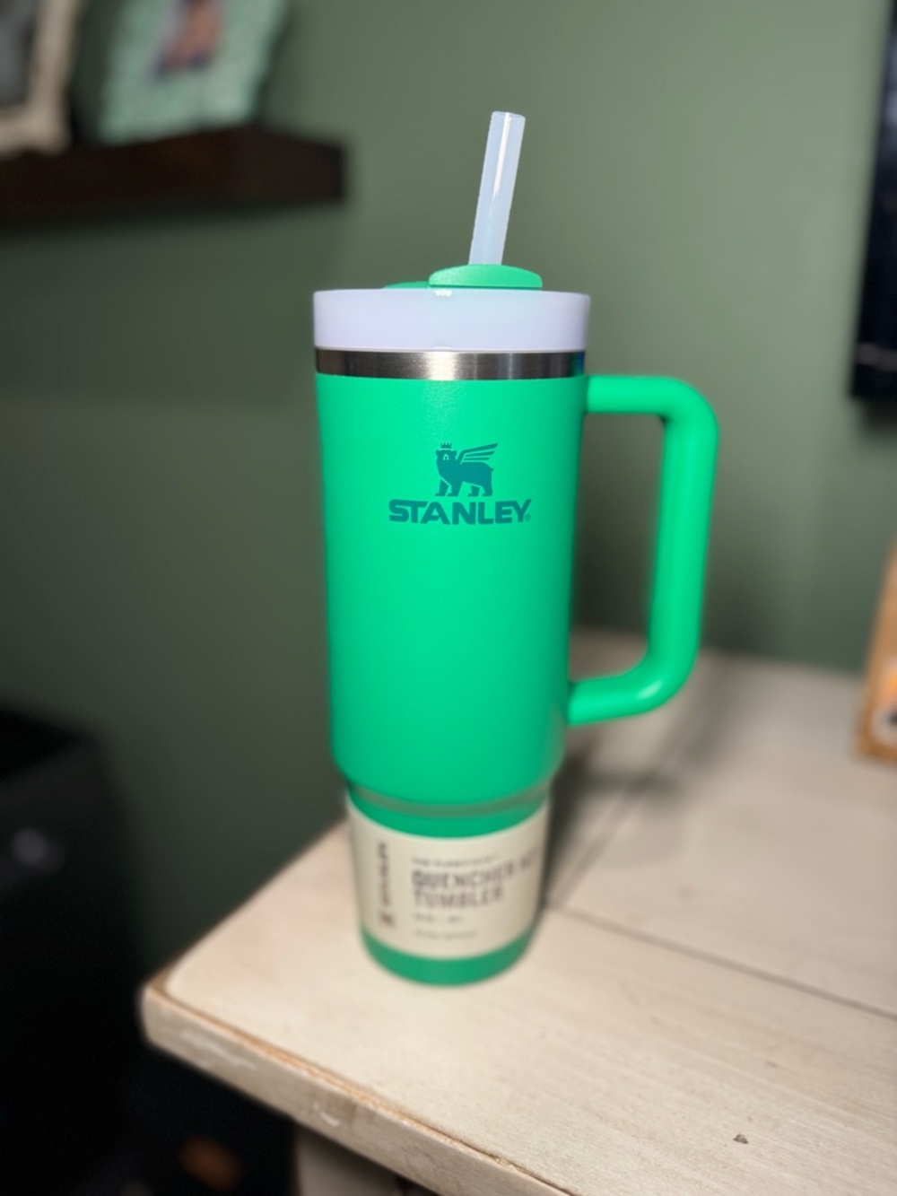 Stanley Green 30oz Handle Tumbler with Straw